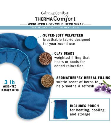 Calming Comfort ThermaComfort Weighted Hot Neck Shoulder Wrap - 3 lbs - Buy Online on GoSupps.com