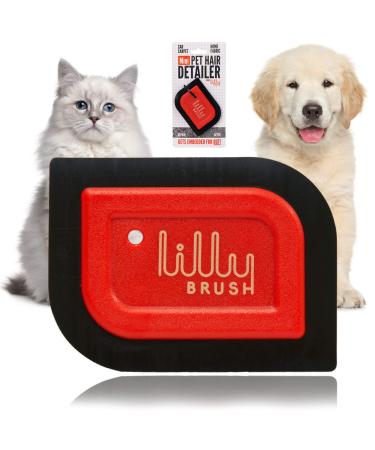 Lilly Brush Mini Pet Hair Detailer Pet Hair Remover for Car Carpet, Car Seat, Auto Interior Detailing, Cat and Dog Hair Remover for Furniture, Couch, Clothing, Reusable Fur Remover