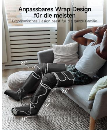 Alloy Air Compression Leg Massage Device - 6 Modes & 3 Intensities for Improved Circulation Muscle Fatigue Relief & Edema Reduction - Buy Online on GoSupps.com