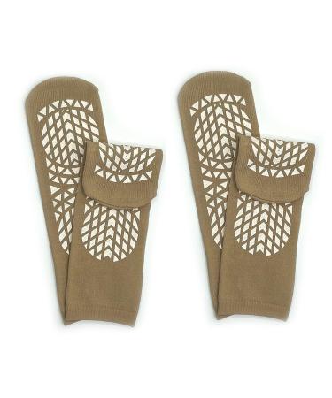 GBM Secure Step safety socks double-sided non-slip 2 pairs L skin-coloured