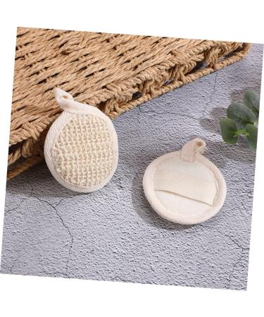 GLEAVI 4 Pcs Bath Towel & Scrubber Set - Natural Loofah Sponges & Back Scrubber for Shower - Bath Supplies for a Relaxing Experience - Buy Online on GoSupps.com