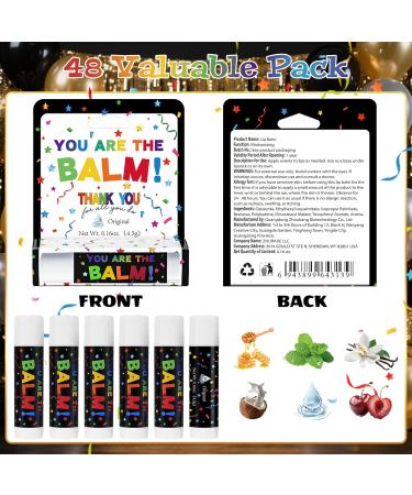 48 Pcs Chrismas Employee Appreciation Lip Balms Bulk Staff Appreciation Gifts Thank You Team End of Year Gifts You Are The Balm Bulk for Coworkers Teacher Worker Leaving Farewell Party Favor - Buy Online on GoSupps.com