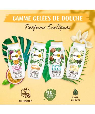  Lovea LOVEA - Shower Jelly - Coconut Water - Fine & Creamy Lather - Gently Cleanses - 96% Natural Origin - pH Neutral - Sulfate Free - Made in France - 400 ml - Buy Online on GoSupps.com