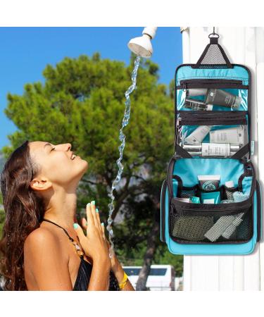 Premium Travel Hanging Toiletry Bag for Men and Women with Expandable Compartments for Cosmetics  Makeup Brushes  Jewelry  Shaving Tools  Detachable TSA Friendly Clear Pouch Tiffany Blue - Buy Online on GoSupps.com