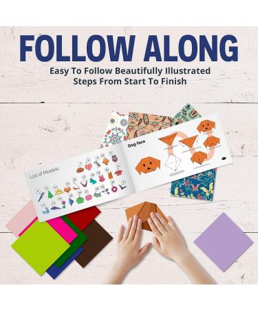 Origami Paper Kit - 350 Sheets, 20 Colors, 6x6 Size, 50 Traditional Japanese Patterns, Origami Book with 25 Easy Colored Projects - Ideal for Kids Crafts and Christmas Gifts for Boys 8-12 - Buy Online on GoSupps.com