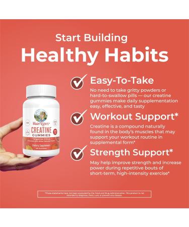 MaryRuth's Creatine Gummies | Creatine Monohydrate Gummies | 3g Creatine Per Serving | Creatine for Women & Men | Tangerine Citrus Flavor | Exercise | Workout | Sugar Free | Vegan | 90 Count - Buy Online on GoSupps.com