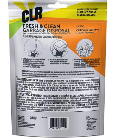 CLR Fresh & Clean Garbage Disposal Cleaning Pods - 5 Weekly Foaming Pods - Fresh Scent - Packaging May Vary - Buy Online on GoSupps.com
