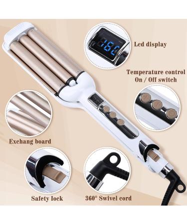 Hair Crimper Iron 0.6 Inch - Tourmaline Ceramic Fast Heat Adjustable Temp Dual Voltage | Perfect for All Hair Types - Buy Online on GoSupps.com