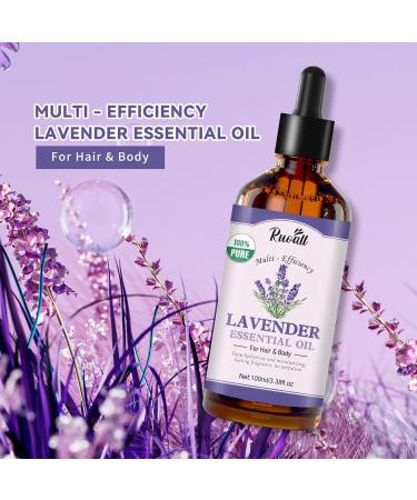 Lavender Essential Oil Multi Use for Face Body and Hair Lavender Oil for Therapeutic Massage Soothes Moisturizes and Nourishes Skin Aromatherapy Massage Oil - Buy Online on GoSupps.com