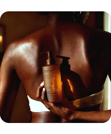 Glo Melanin Brightening Body Oil Topical Moisturizer with Vitamin C, Kojic Acid & Turmeric Lightweight Hydrating Cosmetic Oil for Melanin-Rich Skin (8 oz / 230 ml) - Buy Online on GoSupps.com