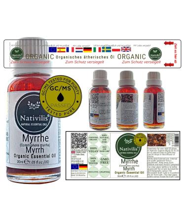 Buy Nativilis Essential Bio-Myrrh Oil - Powerful Antioxidant for Anti-Aging Wound Care Athlete's Foot & Cracked Skin - Copaiba Aromatherapy - Buy Online on GoSupps.com