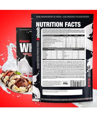 Buy Honest Whey Protein Chocolate Banana 820g - Instant Soluble Protein Powder with EAA & BCAA - High-Quality Isolate from Fresh Pasture Milk | International Shipping Available - Buy Online on GoSupps.com