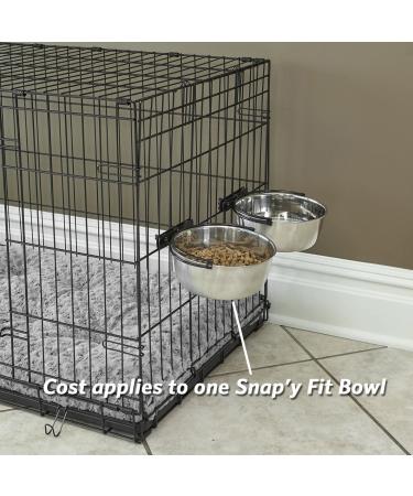 Midwest Homes for Pets Snap'y Fit Stainless Steel Food Bowl - 20oz for Dogs & Cats - Buy Online on GoSupps.com