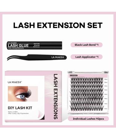 DIY Lash Extension Kit - 30D Cluster Eyelash Extensions | 10-16mm Faux Mink Lashes with Glue & Applicator - Reusable & Soft Thin Band - Buy Online on GoSupps.com