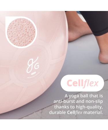 Greater Goods Professional Exercise Ball for Balance, Stability, and Pregnancy - Available in Multiple Sizes and Colors - 65cm Blush Pink - Buy Online on GoSupps.com