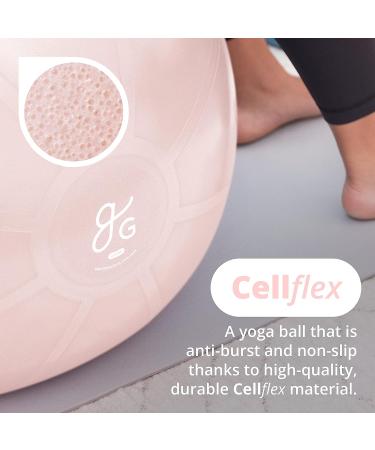 Greater Goods Professional Exercise Ball for Yoga, Balance, and Pregnancy | Multiple Sizes & Colors | Designed in St. Louis - 55cm Blush Pink - Buy Online on GoSupps.com