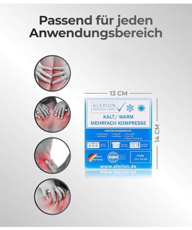 Buy Alerion 10-Pack Reusable Cold-Warm Compresses | 13x14 cm Cool Packs for Sports & Home Use - Buy Online on GoSupps.com