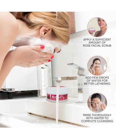 Rose Herbal Facial Scrub - All Natural Exfoliating Rose Scrub for Men & Women | 5.30 oz | Nourishing & Cleansing Body Wash - Buy Online on GoSupps.com