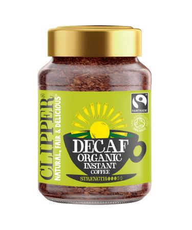 Clipper Decaf Organic Coffee | 6x 100g Jars Decaffeinated Instant Coffee | Bulk Buy for Home & Catering | Gourmet Sustainable Fairtrade Coffee by Clipper Teas | Ethically Sourced Medium Roast Decaf