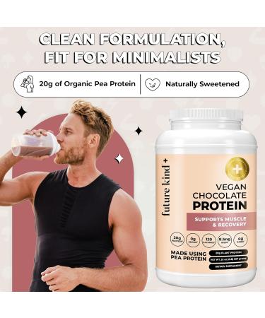 Future Kind Vegan Protein Powder Chocolate - Sugar-Free Dairy-Free Plant Protein for Lean Muscle (34 Servings - Buy Online on GoSupps.com