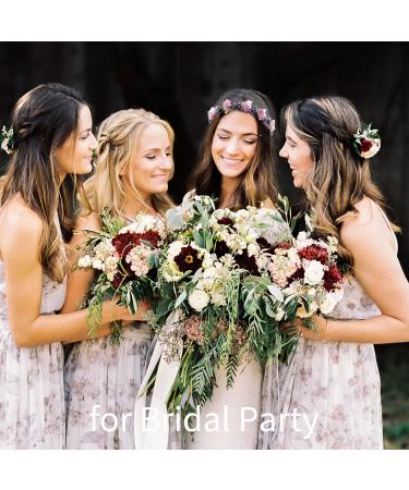 Chanaco Flower Crown - Floral Headband for Women, Wedding, Baby Shower, Girls - Boho Purple Headpiece - Buy Online on GoSupps.com