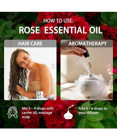 Chamomile Essential Oil 4 Fl Oz and Rose Essential Oil 4 Fl Oz - Chamomile & Rose Oil for Diffuser Aromatherapy Home Fragrance Skin & Hair Care DIY Candle & Soap Making Yoga - Buy Online on GoSupps.com
