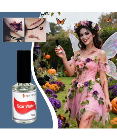 Liquid Scar Makeup | 15ml Long-Lasting Water-Based Cosmetic Liquid for Scars for Halloween Stage Performance Cosplay Film Theatre - Buy Online on GoSupps.com