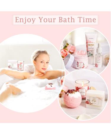 Birthday Gifts for Women Best Relaxing Spa Gifts Baskets Box for Her Wife Mom Best Friend Mother Grandma Bday Bath and Body Kit Sets Self Care Present Beauty Products Package Rose Scent - Buy Online on GoSupps.com