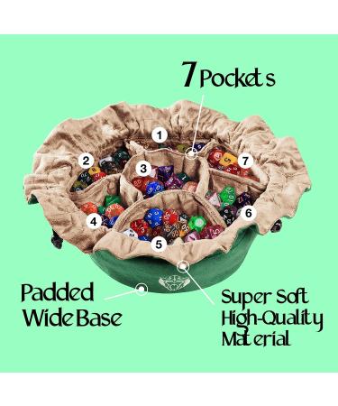 CardKingPro Immense Green Dice Bag with Pockets - Holds 150+ Dice - Perfect for Dice Hoarders - Patented Design - Buy Online on GoSupps.com