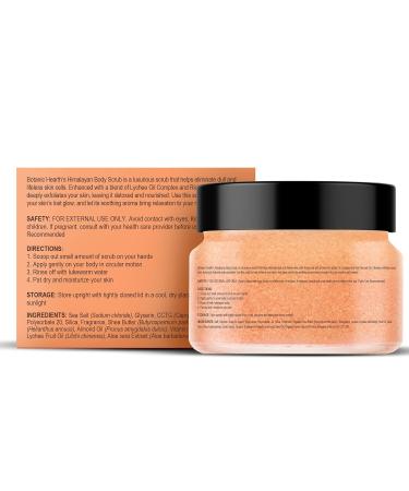 Shop Botanic Hearth Himalayan Salt Body Scrub with Lychee Oil - Exfoliating Moisturizing & Acne Treatment - 10 oz International Shipping Available - Buy Online on GoSupps.com