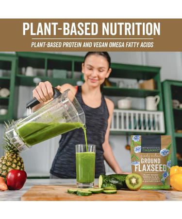 Viva Naturals Organic Ground Flax Seed - 30 oz | High Fiber & Omega-3 Superfood - Buy Online on GoSupps.com