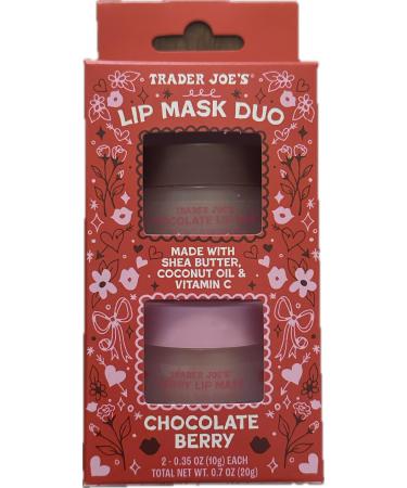 Trader Joes Chocolate Berry Lip Mask Duo - 0.35 oz each
