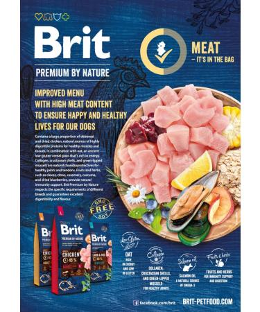 BRIT Premium by Nature Dog Junior M 3 kg - Buy Online on GoSupps.com
