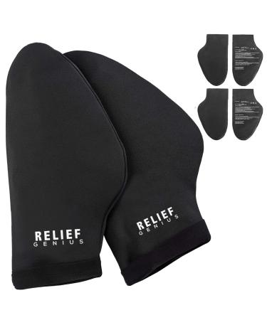 Relief Genius Hand ice Pack - Our Cold Gloves for Chemotherapy and Neuropathy Help Achieve Relief from Arthritis, sprains, Muscle Pain, and Swelling - Large ice Pack Gloves for Hands 2 Pc