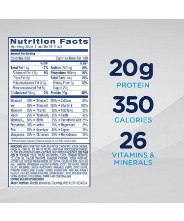 Ensure Enlive Advanced Nutrition Shake - 20g Protein Meal Replacement Vanilla 16 Count (8 fl oz) - Best for Health & Wellness - Buy Online on GoSupps.com