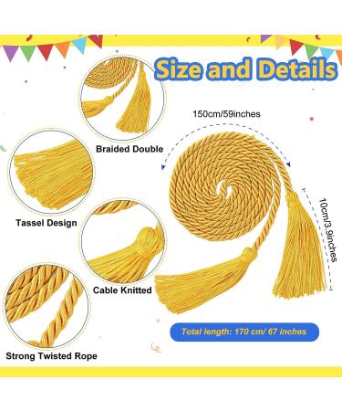 48 Pcs Gold Graduation Cords with Tassel for Bachelor, Master, Doctor Ceremonies - Buy Online on GoSupps.com