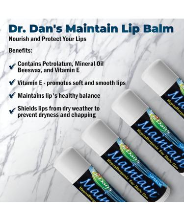 Dr. Dan's Maintain Lip Balm - Vitamin E Beeswax Perfect for Cortibalm Aftercare Moisturizes Dry Lips Soft & Smooth Finish - 1 Pack - Buy Online on GoSupps.com