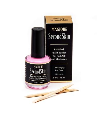 Simply Peel Liquid Latex for Nails - Nail Polish Protector for Fingers - Nail Peel Off Liquid Tape - Peel Away Liquid Nail Tape - Nail Polish Guard - Nail Latex Peel Off - Magique SecondSkin 0.5 Fl Oz 0.51 Fl Oz (Pack of 1)