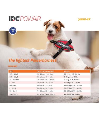 Julius-K9 IDC Powair Dog Harness - Size 3XS/Baby 1 - Pink | Durable & Comfortable for Small Dogs | International Shipping Available - Buy Online on GoSupps.com