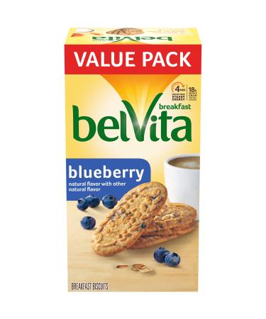 belVita Blueberry Breakfast Biscuits, 12 Packs (4 Biscuits Per Pack)
