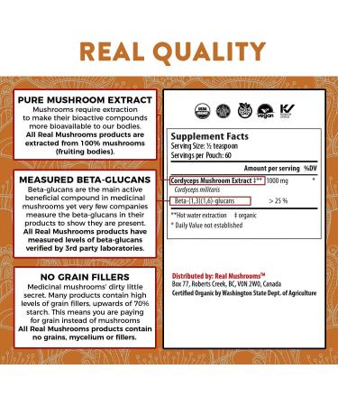 Real Mushrooms Hot Chocolate Mix (15 Servings) and Cordyceps (60 Servings) Powder Bundle - Mushroom Powder Supplement for Energy Stamina & Daily Immune Support - Gluten-Free Non-GMO Vegan - Buy Online on GoSupps.com