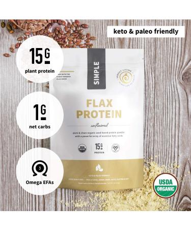 Buy Sprout Living Simple Flax Protein Unflavored 1 lb - Plant-Based Nutrition - Buy Online on GoSupps.com