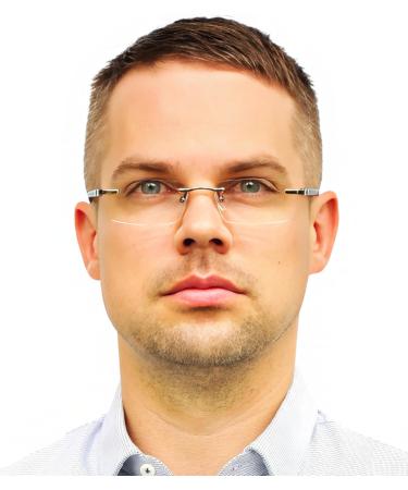 Shop Mini Rimless Reading Glasses - Rectangular Lenses Stainless Steel Frame 2.0 Diopters for Men & Women - International Shipping Available - Buy Online on GoSupps.com
