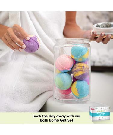 Large Bath Bombs Gift Set - 24 Assorted Scents, 3.2 oz Each - Handmade in USA with Natural Essential Oils for Moisturizing Relaxation and Aromatherapy - Spa Fizzies - Buy Online on GoSupps.com