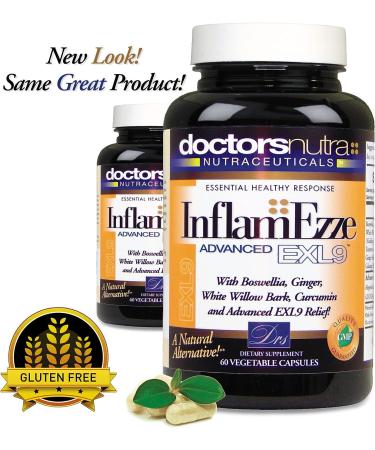 InflamEzze by Doctors Nutra - Turmeric & Curcumin - 60 Capsules (Gluten-Free) | Day or Night Support - Buy Online on GoSupps.com