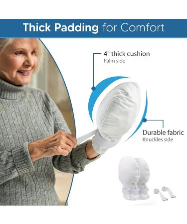 Medical Double Security Mitts for Elderly & Medical Procedures - One Size Fits All with Extra Padding for Comfort & Protection - Includes Bed Restraints - 2 Gloves - Buy Online on GoSupps.com
