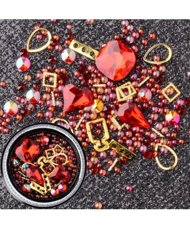 6-Wheel 3D Nail Art Rhinestones Studs Charms Kit - Chameleon Beads & Metal Studs for Punk Nail Art - Micro Caviar Beads Included - Buy Online on GoSupps.com