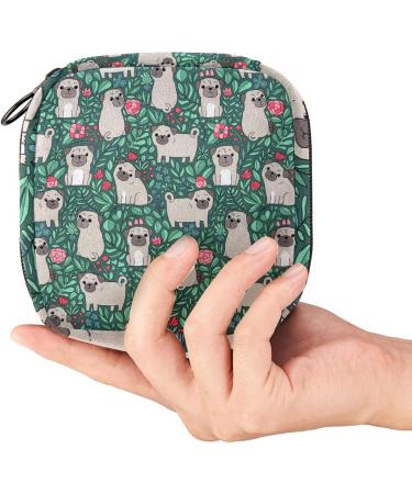 Funny Cartoon Cats & Birds Women's Napkin Storage Bag - Portable Menstrual Cup & Bandages | Colorful Flower Patterns for First Period - Buy Online on GoSupps.com
