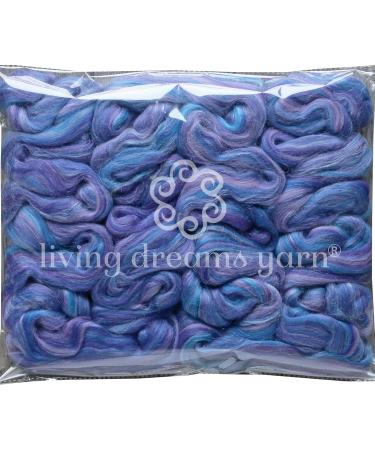 Midnight in Paris Silk Merino Fiber: Soft Wool Roving for Spinning & Felting - Buy Online on GoSupps.com