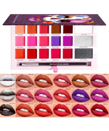 Makeup Lipsticks Lipstick Palette for Women | Waterproof Hydration Lipsticks 18 Colors | Long-lasting Girlfriend Suit Cosmetic with Soft Creamy Texture for Dates Gatherings - Buy Online on GoSupps.com